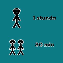 1 STUNDA VIENAM VAI 30 MIN. DIVIEM