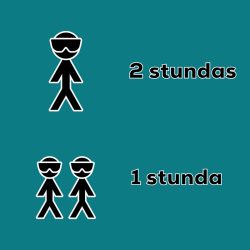 2 STUNDAS VIENAM VAI 1 STUNDA DIVIEM